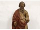 Polychrome wood sculpture statue apostle Saint prophet Abraham seventeenth century