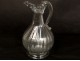 Former pitcher jug ??blown glass pedestal ribbed glass pitcher eighteenth