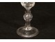 Goblet-leg blown glass flowers foliage engraved glass eighteenth