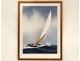 Gouache marine boat yacht sailboat regatta Wed Léon Haffner twentieth century