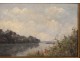 HST Impressionist landscape painting along the Seine Villennes E.Bono nineteenth