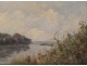 HST Impressionist landscape painting along the Seine Villennes E.Bono nineteenth