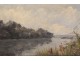 HST Impressionist landscape painting along the Seine Villennes E.Bono nineteenth