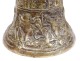 Large gilt bronze bell bell woman medieval angels putti nineteenth