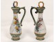 Vinegar cruet door Quimper faience HR Breton bagpipe player nineteenth