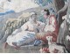 Large tapestry Aubusson pastoral scene sheep shepherd woman tapestry 18th