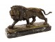 Bronze sculpture marble lion roaring nineteenth blind sculptor Louis Vidal