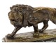 Bronze sculpture marble lion roaring nineteenth blind sculptor Louis Vidal