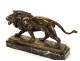 Bronze sculpture marble lion roaring nineteenth blind sculptor Louis Vidal