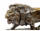 Bronze sculpture marble lion roaring nineteenth blind sculptor Louis Vidal