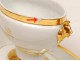 Paris porcelain saucer gilt monogram Louis-Philippe helmets nineteenth