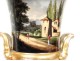 Medici porcelain vases pair Paris figures landscape Louis-Philippe 19th