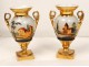 Medici porcelain vases pair Paris scene galante Louis-Philippe nineteenth