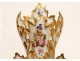 Paris porcelain vase large flowers gilt Louis Philippe nineteenth century