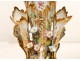 Paris porcelain vase large flowers gilt Louis Philippe nineteenth century