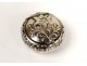 Pill box silver Art Nouveau flowers foliage nineteenth century