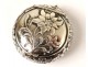 Pill box silver Art Nouveau flowers foliage nineteenth century