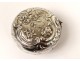 Pill box silver Art Nouveau flowers foliage nineteenth century