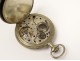 Silver plated pocket watch 3 hands Girard Durtal watch nineteenth