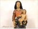 Polychrome wooden statue, Virgin and Child, 17th