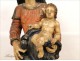 Polychrome wooden statue, Virgin and Child, 17th