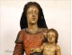 Polychrome wooden statue, Virgin and Child, 17th