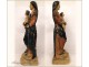 Polychrome wooden statue, Virgin and Child, 17th