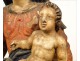 Polychrome wooden statue, Virgin and Child, 17th