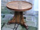 Pedestal table flamed mahogany claw foot marble Cuba throat I nineteenth Empire