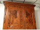 Armoire Louis XV carved cherry wood burl elm bronze wardrobe eighteenth