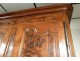 Armoire Louis XV carved cherry wood burl elm bronze wardrobe eighteenth