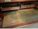 Rare Louis XVI mahogany cylinder desk ormolu marble lock clover 18th