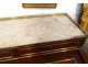 Rare Louis XVI mahogany cylinder desk ormolu marble lock clover 18th