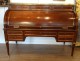 Rare Louis XVI mahogany cylinder desk ormolu marble lock clover 18th