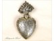 Heart of Mary in sterling silver, bottle for holy water, 19th