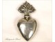 Heart of Mary in sterling silver, bottle for holy water, 19th