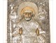 Russian Orthodox icon in sterling silver, and Holy Angels 19th