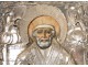 Russian Orthodox icon in sterling silver, and Holy Angels 19th