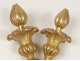 Pair elements decoration wood bead curtain tiebacks golden tulip flower nineteenth