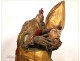 Statue of Saint-Denis beheaded polychrome 17th