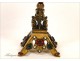 Golden brass reliquary holder Strass 19th