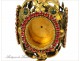 Golden brass reliquary holder Strass 19th