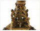 Golden brass reliquary holder Strass 19th