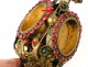 Golden brass reliquary holder Strass 19th