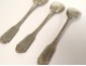 3 tablespoons salt sterling silver flower silver spoon Minerva Napoleon III 19th