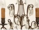 Pair cut crystal pendants candelabras gilded bronze lyre nineteenth century