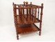 Magazine rack holder mahogany partitions Napoleon III nineteenth century magazine rack