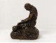 Bronze statue sculpture Mary Magdalene at the Vanity Braux nineteenth century