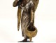 Sculpture orientalist Louis Kley vase gilt bronze silver black woman XIX