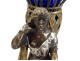 Sculpture orientalist Louis Kley vase gilt bronze silver black woman XIX